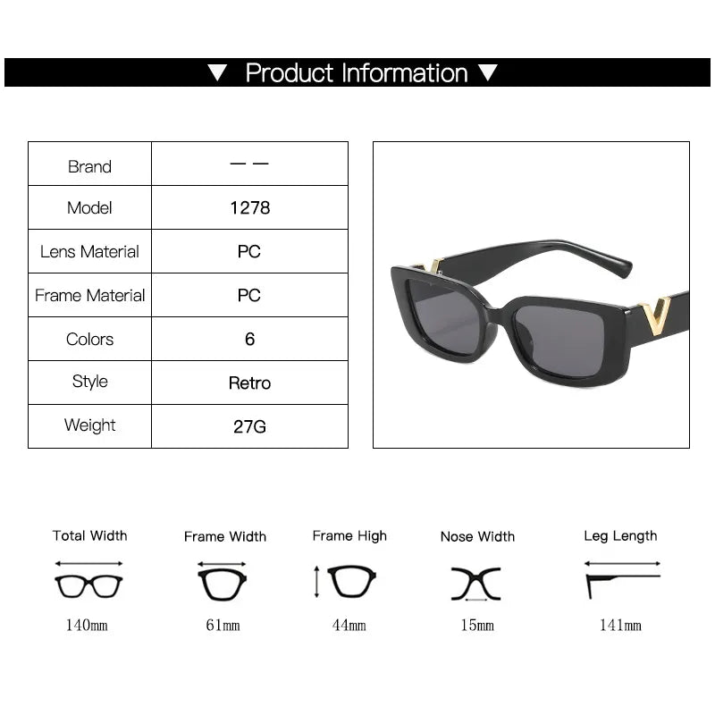 RBROVO Square Sunglasses Women 2023 Brand Luxury Eyewear