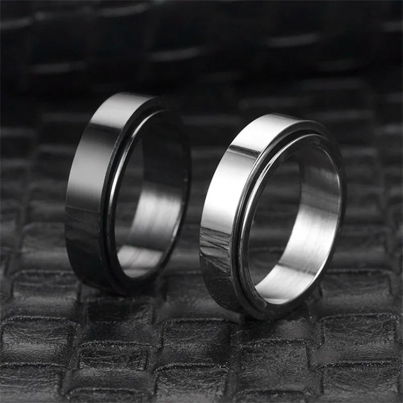 Anti Stress Anxiety Fidget Spinner Couple Rings For Lovers
