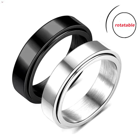 Anti Stress Anxiety Fidget Spinner Couple Rings For Lovers
