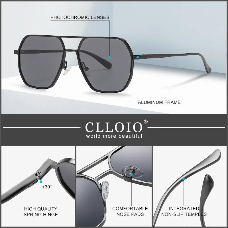 New Fashion Aluminum Photochromic Sunglasses